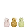 ohgreen Kandelaar ananas oker groen roze 3 assorti - h11xd6,5cm