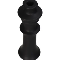 ohgreen Kandelaar fijn aardewerk zwart 8x8x24cm