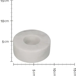 ohgreen Kandelaar marmer wit 9x9x3cm