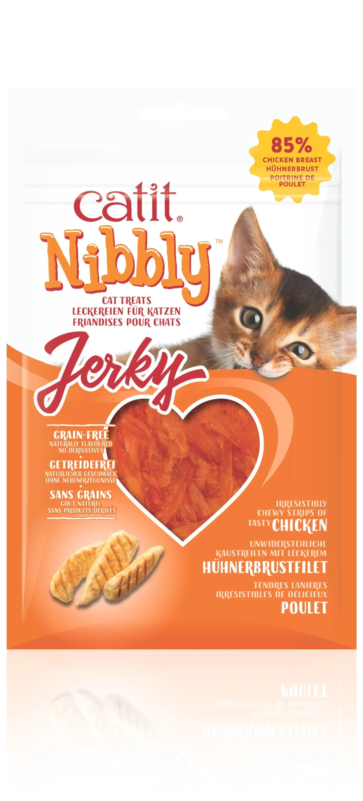 ohgreen Kattensnack nibbly jerky kip 30g