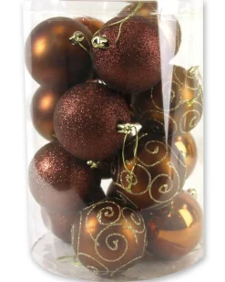 ohgreen Kerstbal bruin (16sts)