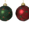 ohgreen Kerstbal glas mat met diamanten