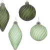 ohgreen Kerstbal glas transparant glitters
