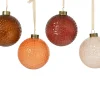 ohgreen Kerstbal glas transparant met glitters