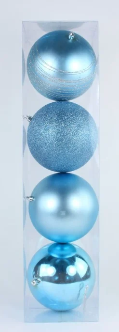 ohgreen Kerstbal lichtblauw (4sts)