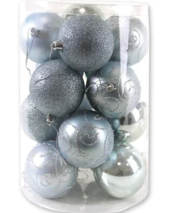 ohgreen Kerstbal lichtblauw (16sts)