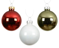 ohgreen Kerstballen glas glanzend, emaille, mat