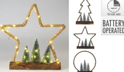 ohgreen Kerstfiguur jute 45led