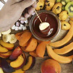 ohgreen Kit fondue chocolade melk en wit & marshmallows, koekjes en snoepjes