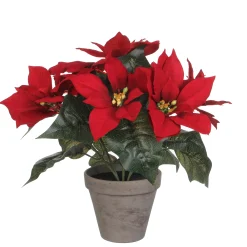 ohgreen Kunststof poinsettia in pot