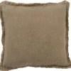 ohgreen Kussen linnen bruin