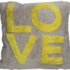 ohgreen Kussen "Love" geel