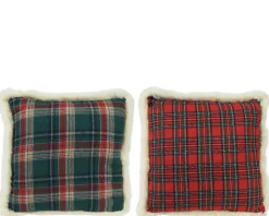 ohgreen Kussen polyester vierkant geweven strik