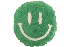 ohgreen Kussen smiley getuft katoen groen/wit