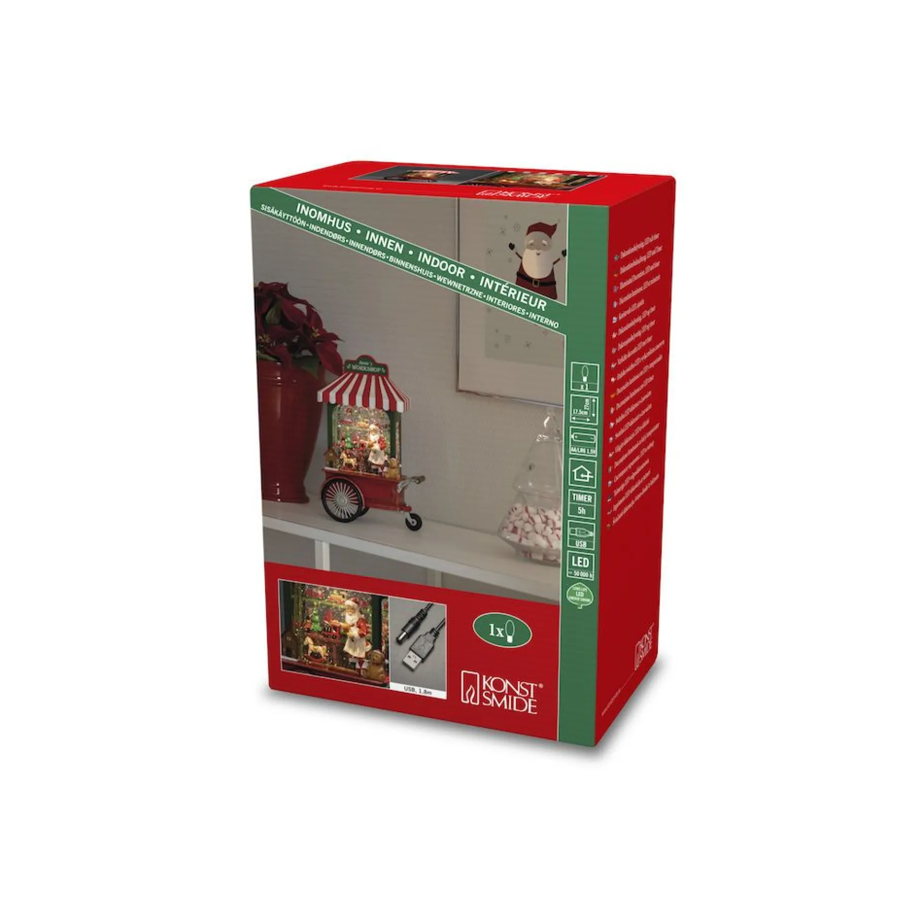 ohgreen Led kerstlantaarn werkplaats van de kerstman