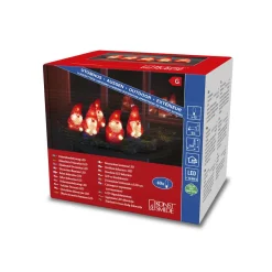 ohgreen Led lichtsnoer met 5 rode acryl kerstmannen