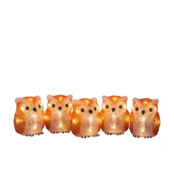 ohgreen Lichtsnoer 5 acryl uilen 5m 40led warmwit voor buiten