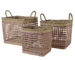 ohgreen Mand zeegras roze 30cm