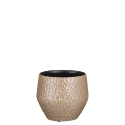 ohgreen Morris pot rond taupe - h15xd17cm
