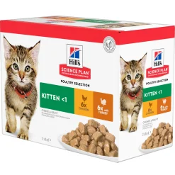 ohgreen Natvoer voor katten science plan kitten kip en kalkoen 85g multipack