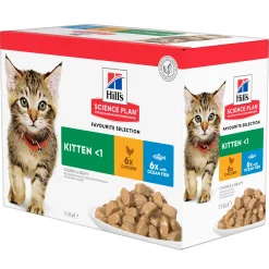 ohgreen Natvoer voor katten science plan kitten kip en zeevis 85g multipack