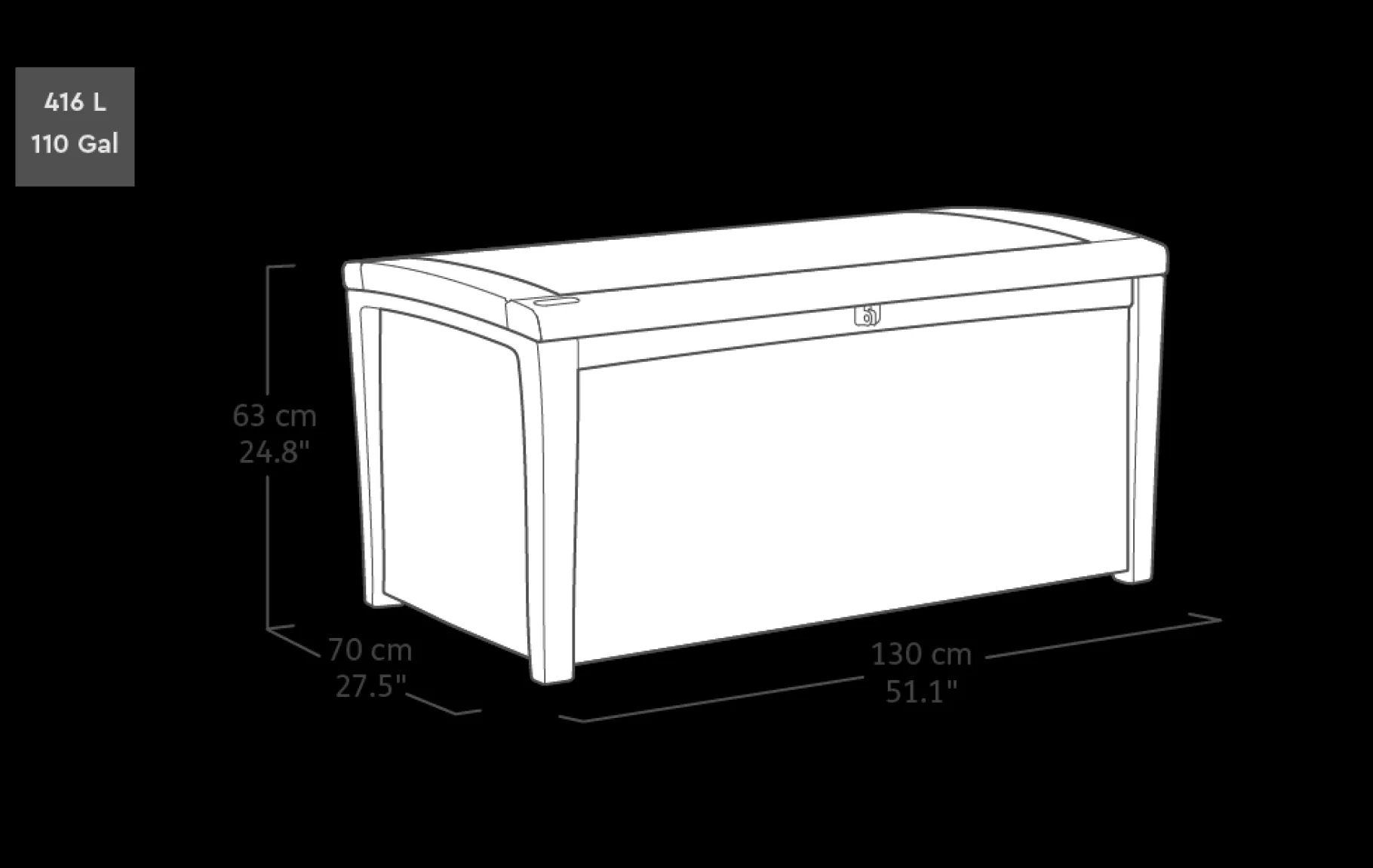 ohgreen Opbergbox Borneo 416L
