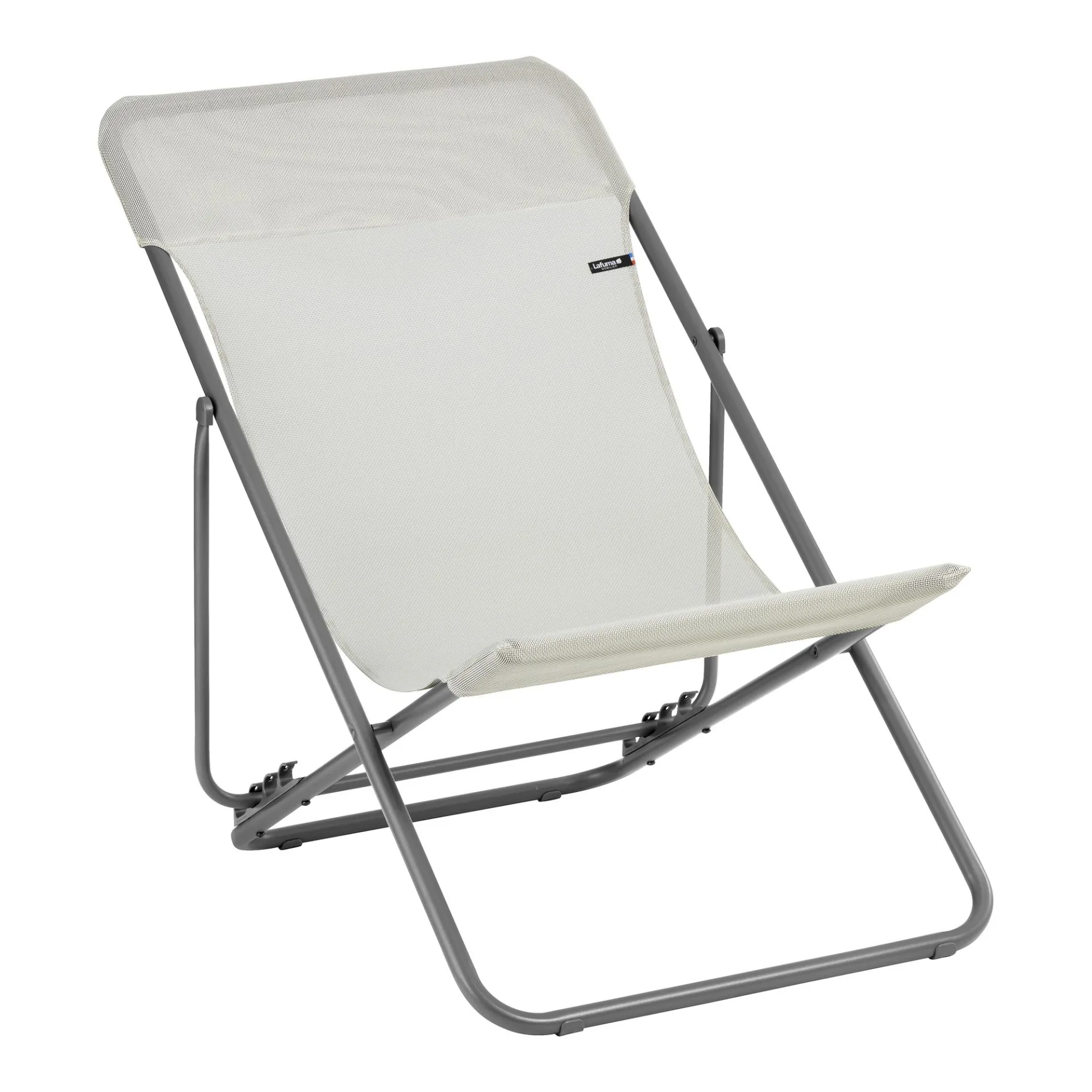 ohgreen Opvouwbaar ligbed met meerdere standen seigle beige