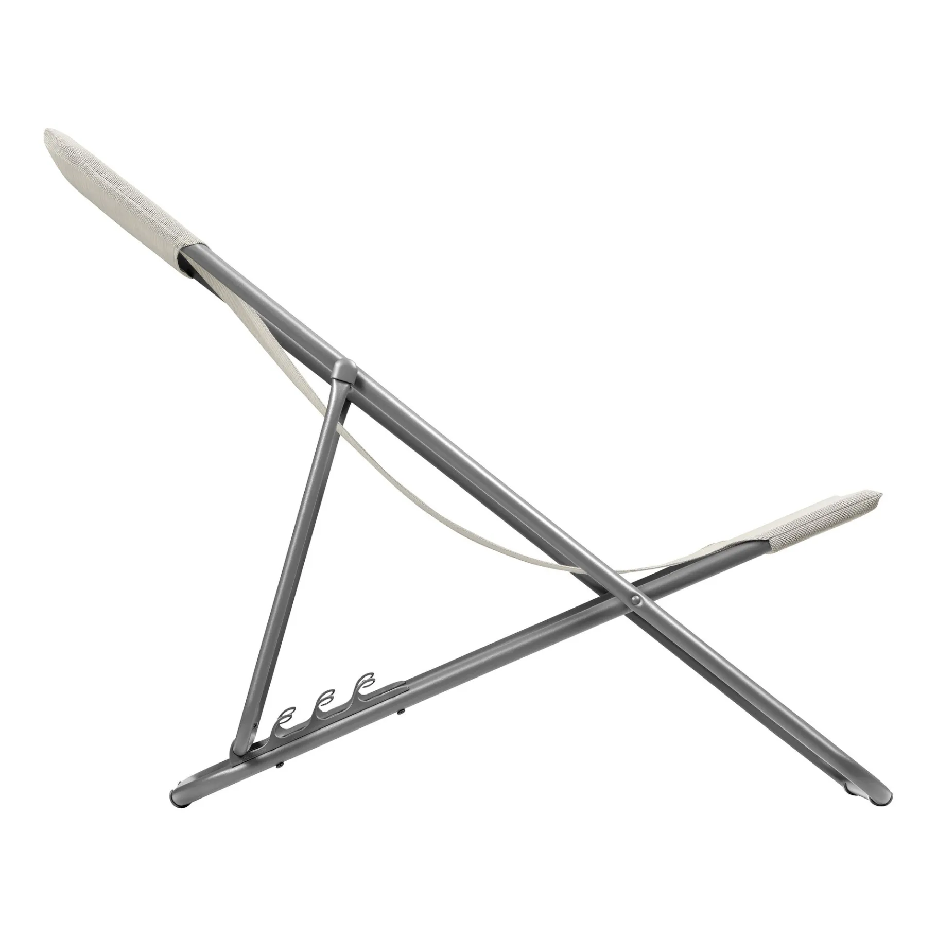 ohgreen Opvouwbaar ligbed met meerdere standen seigle beige