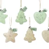 ohgreen Ornament glas met tak en glitters