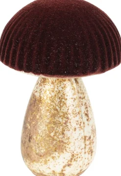 ohgreen Paddenstoel in glas bruin 13cm