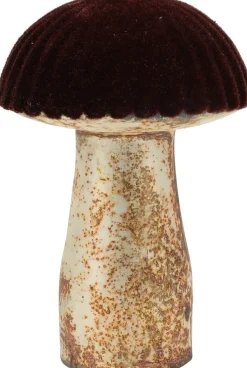 ohgreen Paddenstoel in glas bruin 9cm