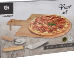 ohgreen Pizzaset: plank, snijder en schep