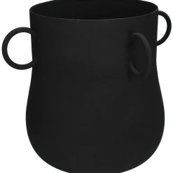 ohgreen Planter ijzer zwart 32x32x26.5cm