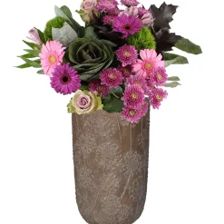 ohgreen Planter paardebloem beton goud 18x18x30cm