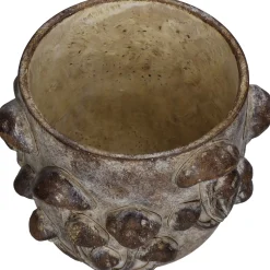 ohgreen Planter paddestoel beton bruin 18.5x18.5x14.5cm