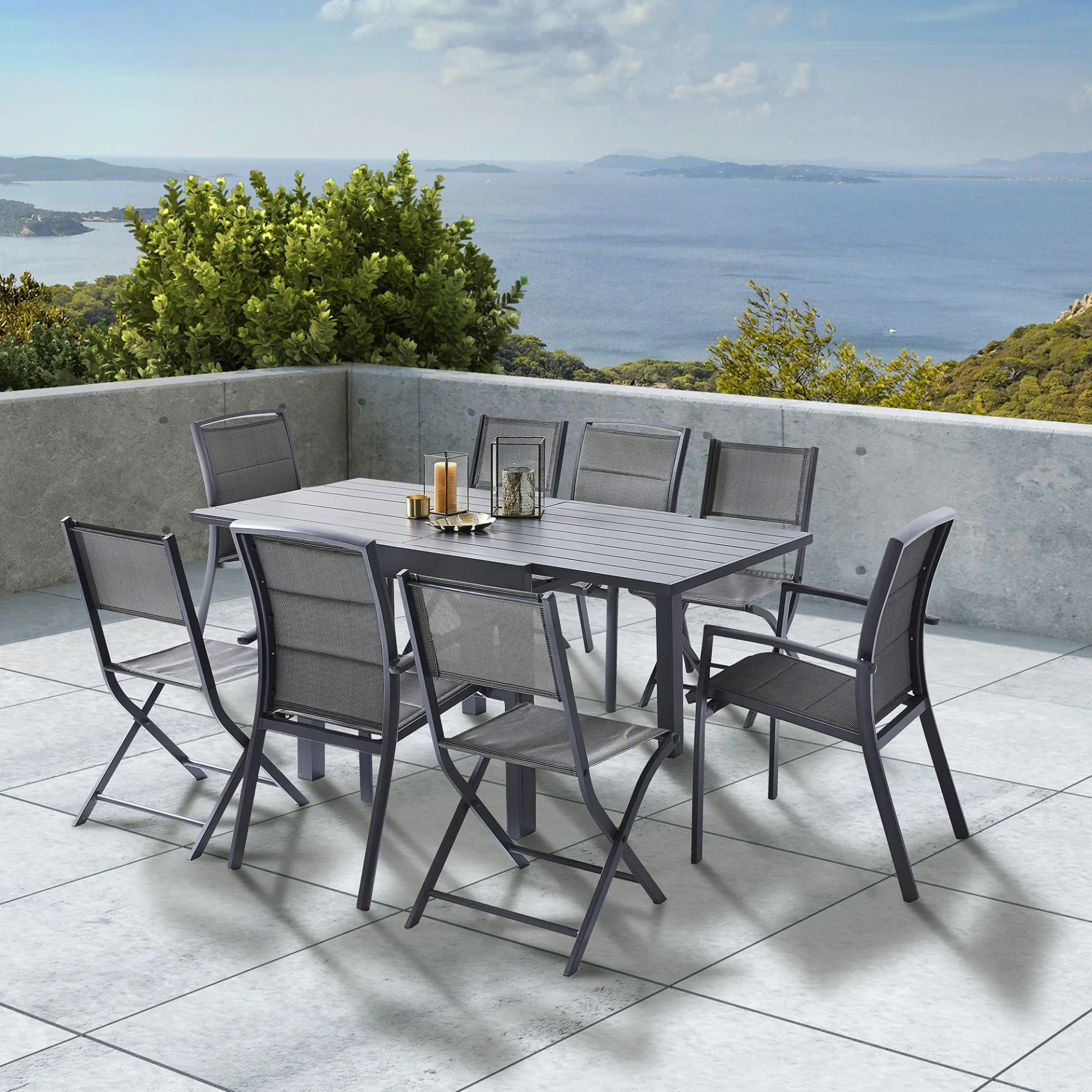 ohgreen Plooistoel Modulo grijs antraciet