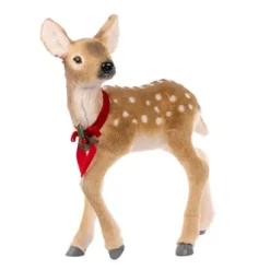 ohgreen Pluizige kerstbambi met strik