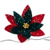 ohgreen Poinsettia bloemclip met pailletten