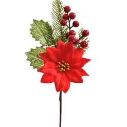 ohgreen Poinsettia tak met bessen 27cm