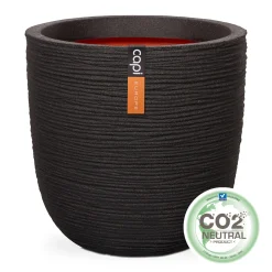 ohgreen Pot bol rib 43x41 zwart