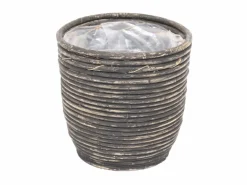 ohgreen Pot round balloon stripe bw d24h24cm