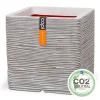 ohgreen Pot vierkant rib 30x30x30 ivr