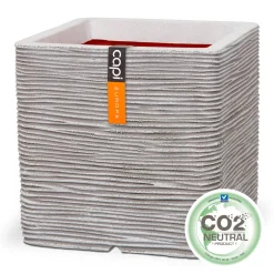 ohgreen Pot vierkant rib 30x30x30 ivr