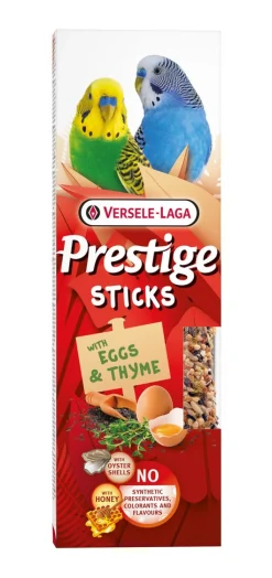 ohgreen Prestige sticks kleine parkieten met ei & tijm - 2 stuks 60g