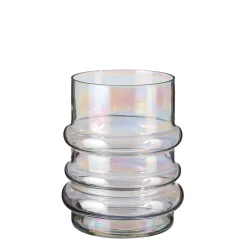 ohgreen Riga vaas glas parelmoer - h22xd18cm