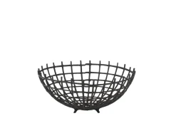 ohgreen Schaal metaal zwart medium (38x38x17cm)