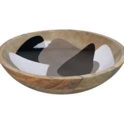 ohgreen Schaal organische hout beige 34x34x8cm