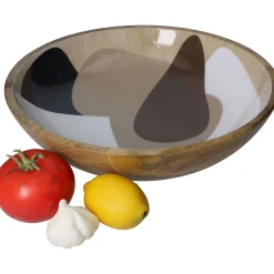 ohgreen Schaal organische hout beige 34x34x8cm