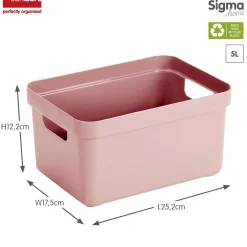 ohgreen Sigma home opbergbox 5l roze