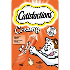 ohgreen Snacks voor katten |catisfactions 4x10g creamy snack kip